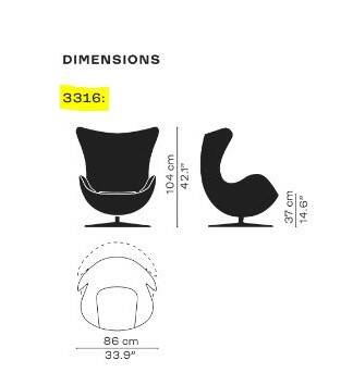 Egg Chair, Danish design, designer: Arne Jacobsen, manufacturer: Fritz Hansen