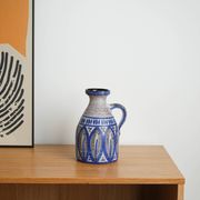 Ceramic vase with a handle, Danish design, 1960s, made in Denmark