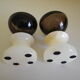 Pair of candlesticks in Crystal and onyx stone