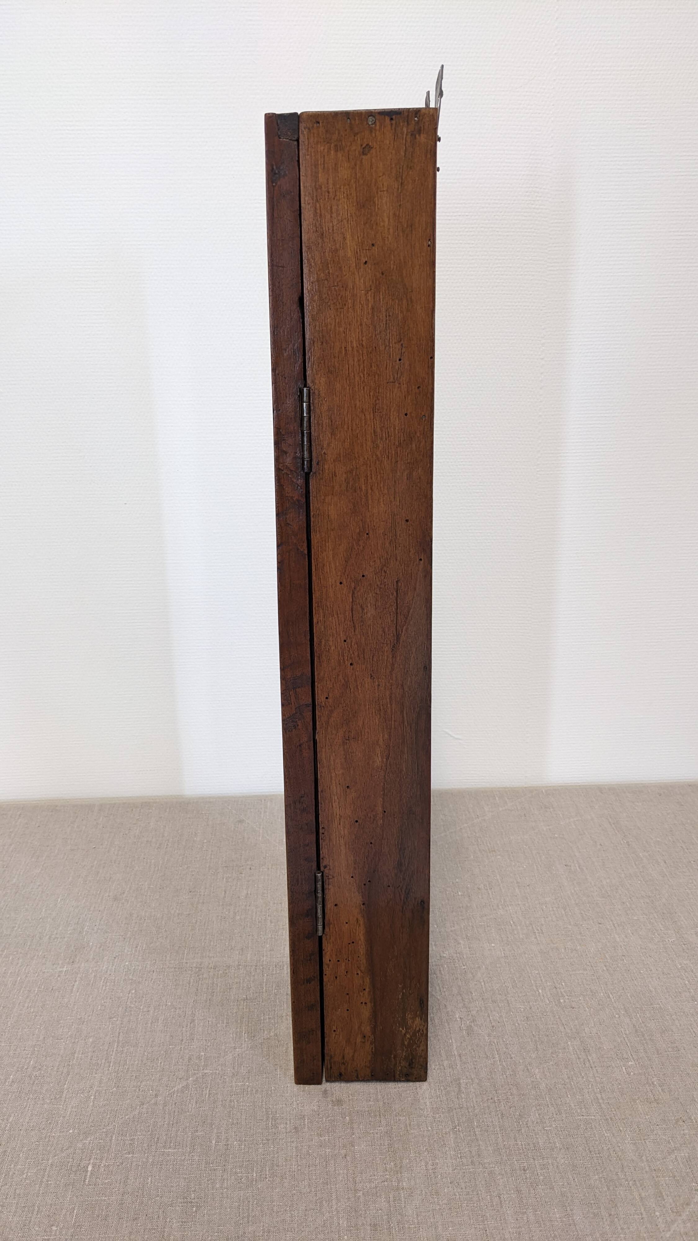 Louis XV style wall display cabinet in walnut, France mid-20th century.