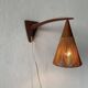 Teak wall lamp with natural ropes by Ib Fabiansen for Fog & Mørup, 1960s, Denmark.