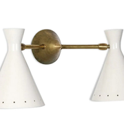 Wall lamp cocotte double white