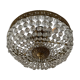 Old ceiling lamp basket with grapevines and bronze