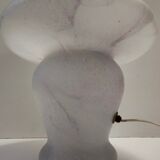 Murano glass table lamp with a pink marble effect, italy