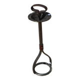 Cendrier sur pied en fer et cuir par Jean-Pierre Ryckaert, années 50