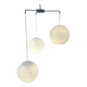 Mid-century pendant lamp with three large opal glass globes by philips, 1960s