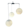 Mid-century pendant lamp with three large opal glass globes by philips, 1960s