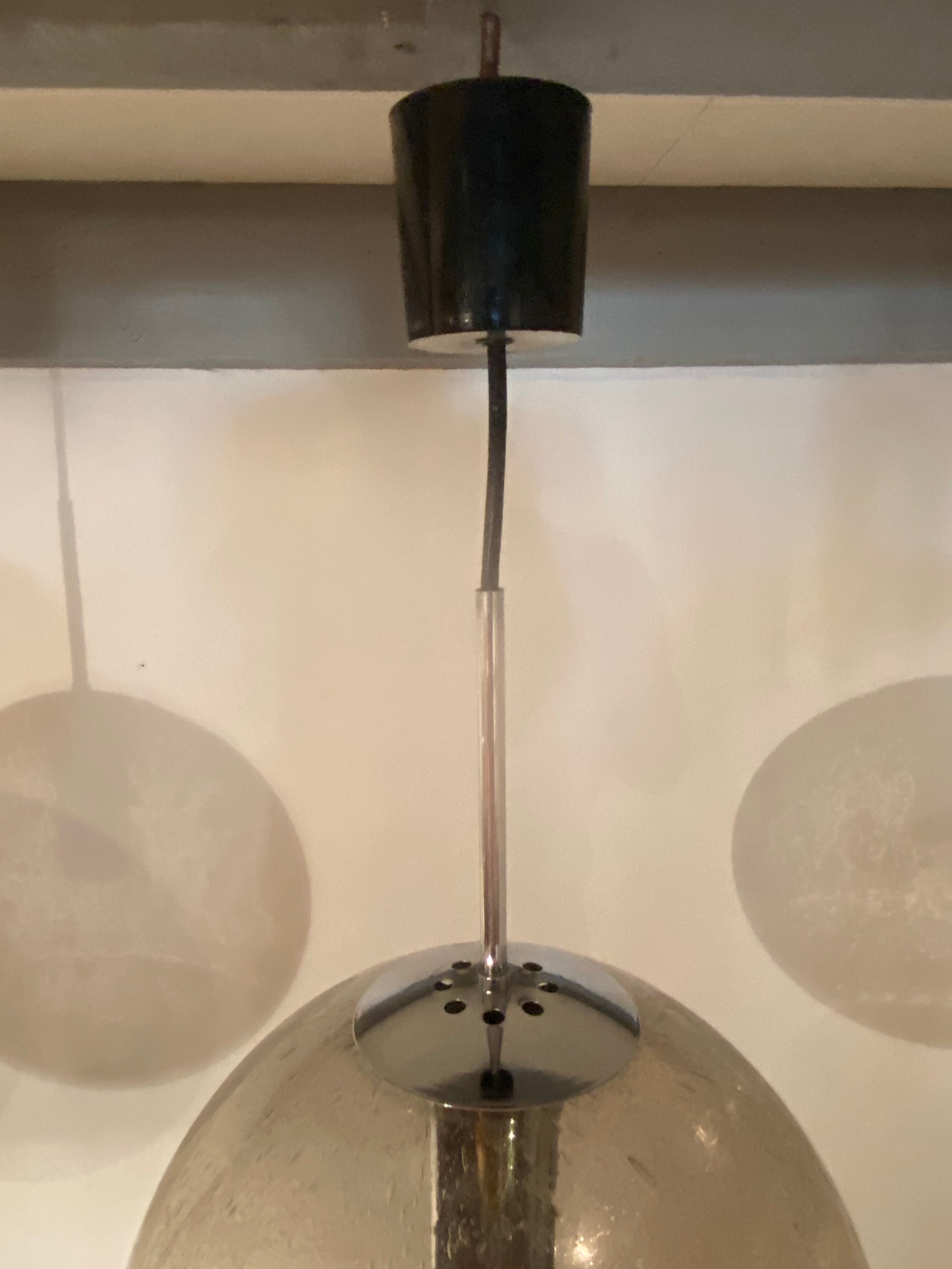Set de 3 suspensions boules vintage 1060