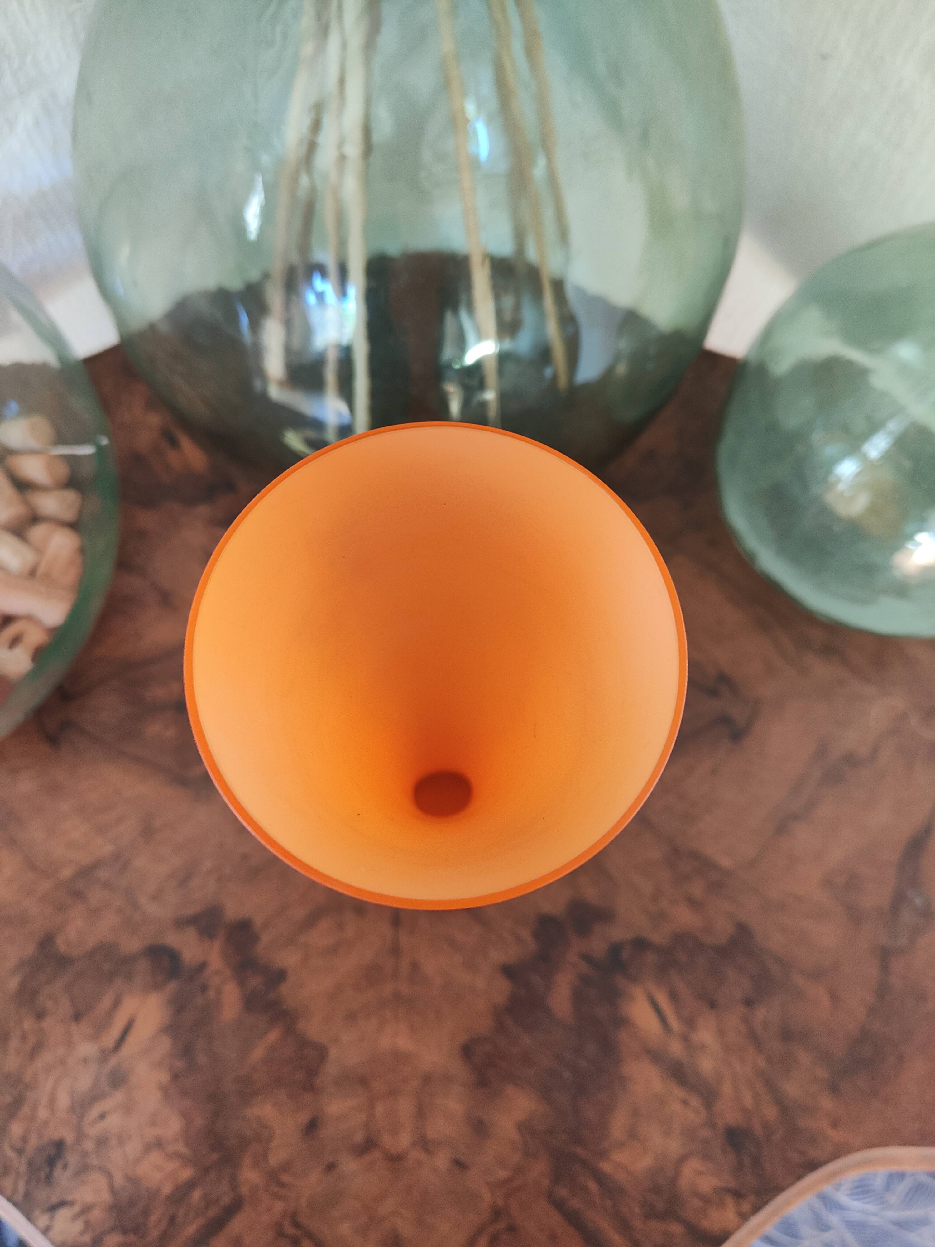 Orange Murano vase by Carlo Moretti, 1970s