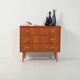 Scandinavian teak chest of drawers with oak details