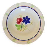 1 vintage hollow round plate from the Gien factory, model Robinson 2106106.