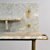 Antique brass and marble washbasin, circa 1880