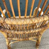 Vintage rattan armchair