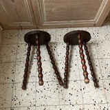 Pair of tripod stools