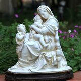 Religious statue plaster clay pipe Raphael Madonna / virgin