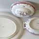 Vegetable dish, Fine Earthenware, Paris, France, Pink Crests, B&Cie Barluet, Creil
