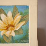 Wooden lectern with hand-painted flowers. easel. book stand.