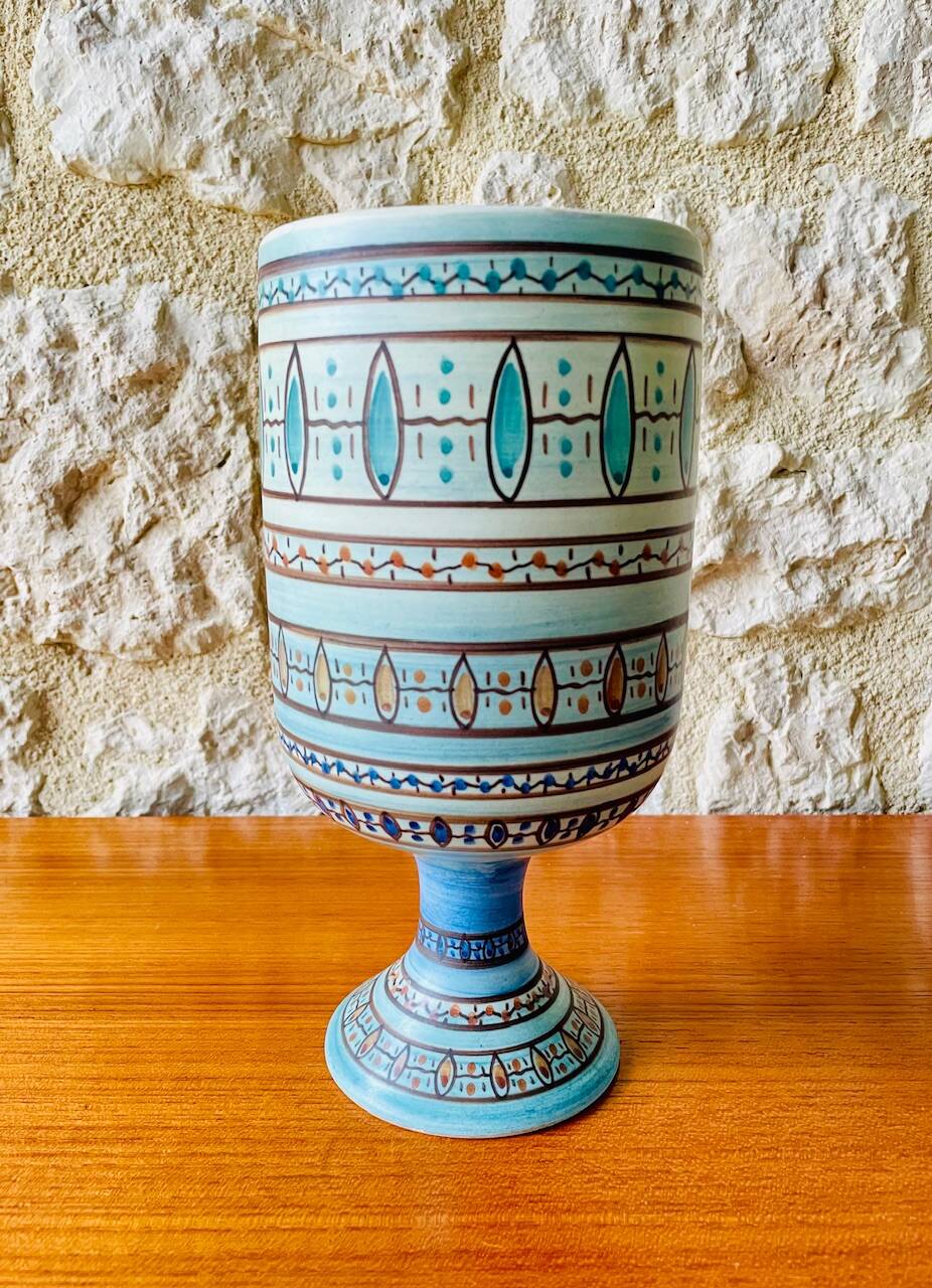 Mid-century ceramic vase by Louis Bacculini, Vallauris, 1950s/60s