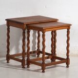 Swedish nesting tables in oak (c.1900) #128