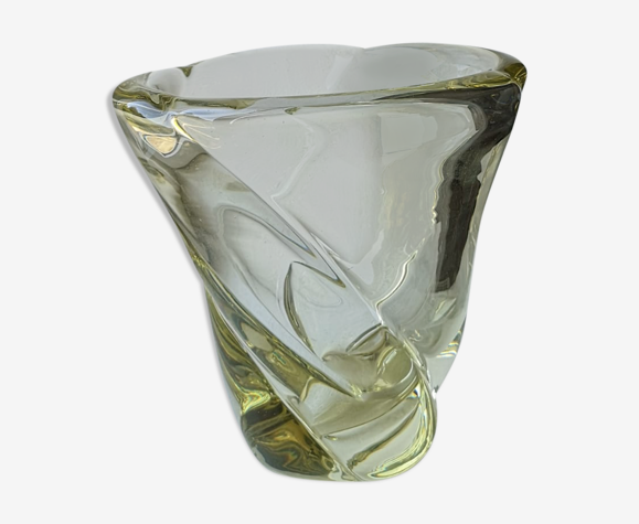Daum champagne crystal vase, circa 1960 | Selency