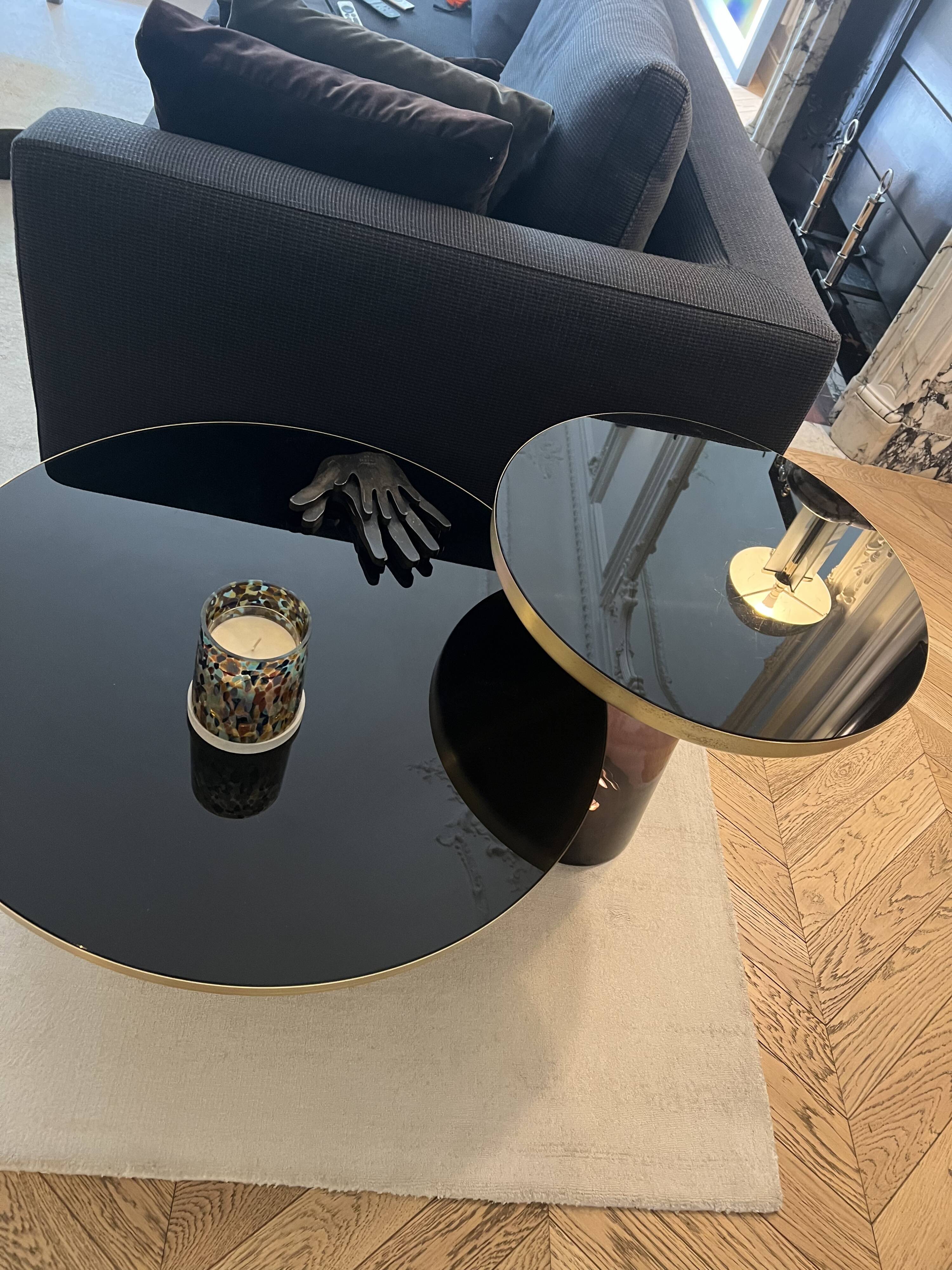 Sebastian Herkner "BELL coffee table" designer coffee table in glass by CLAS