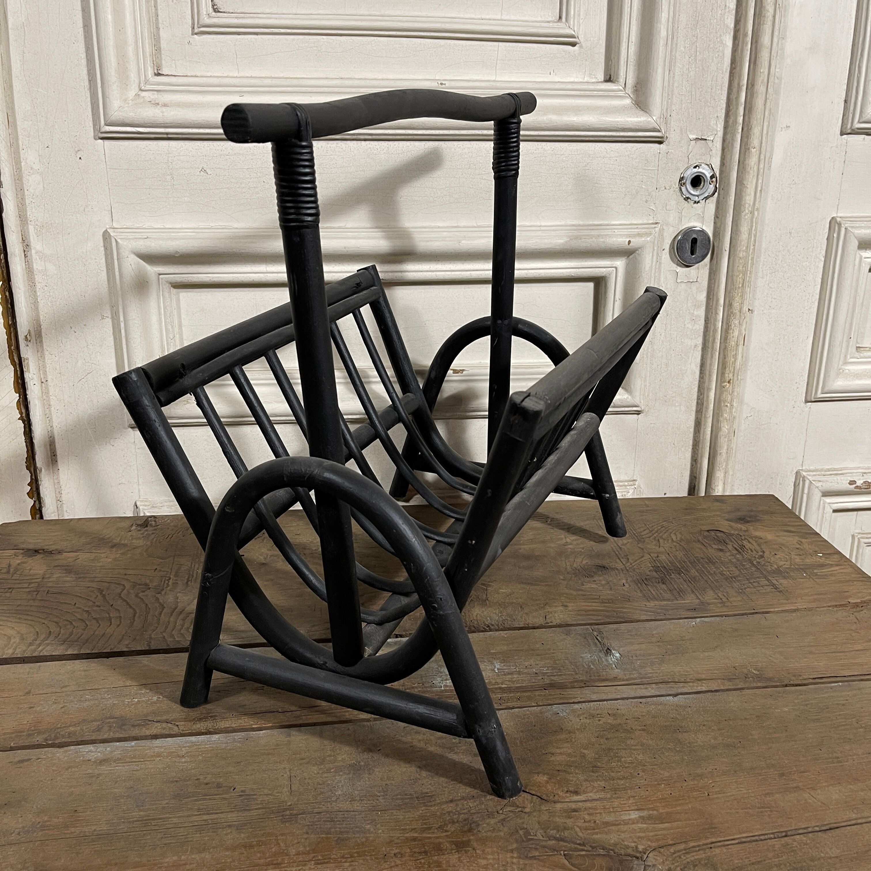 Rattan newspaper holder