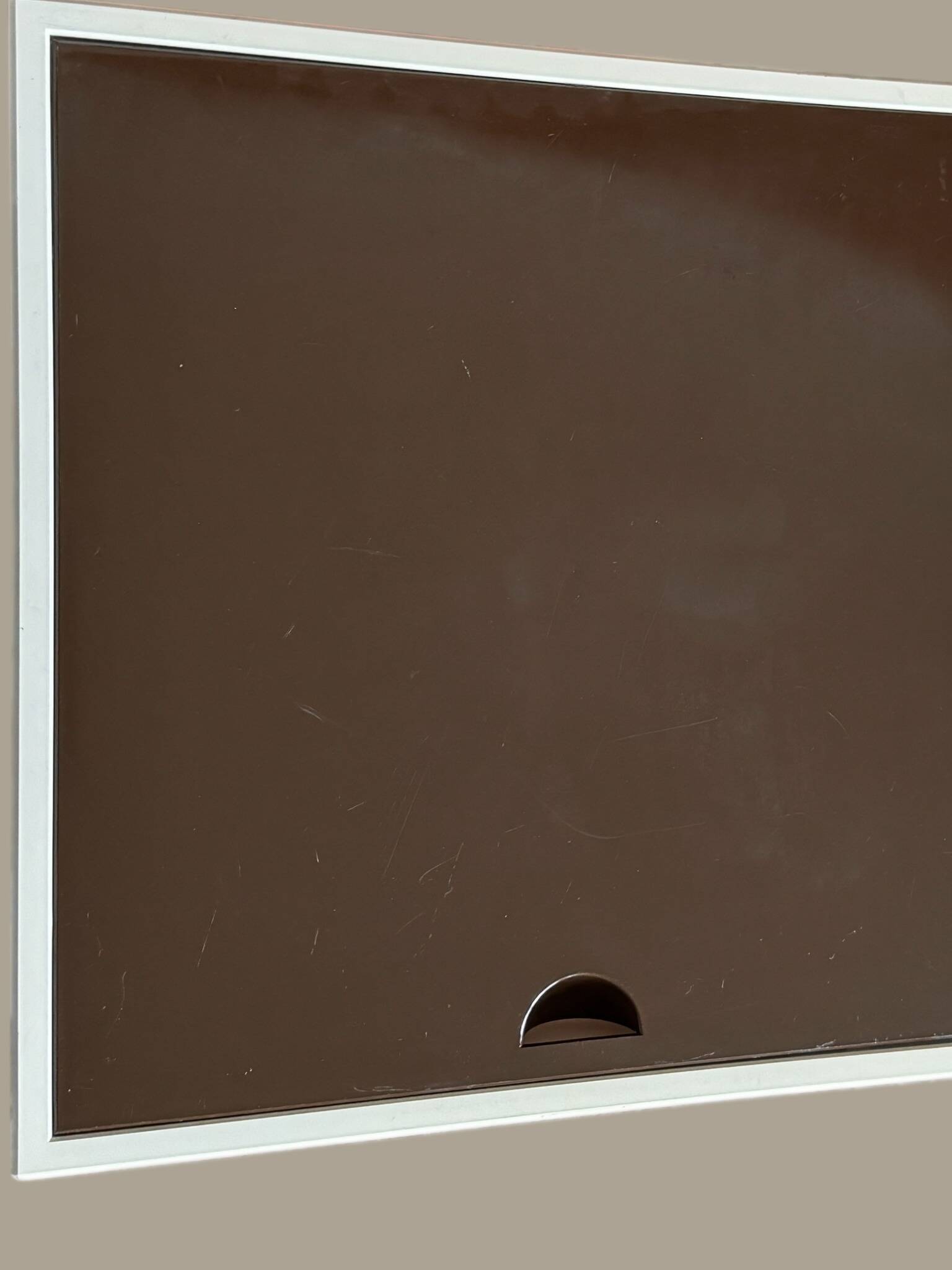 Space-Age 70s White ABS Coffee Table — Storage Chest