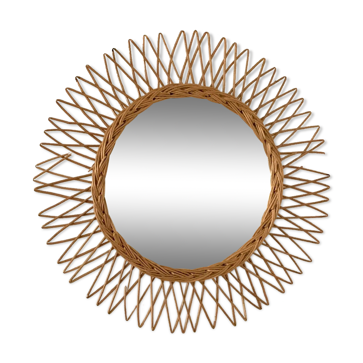 Mirror rattan sun 1970