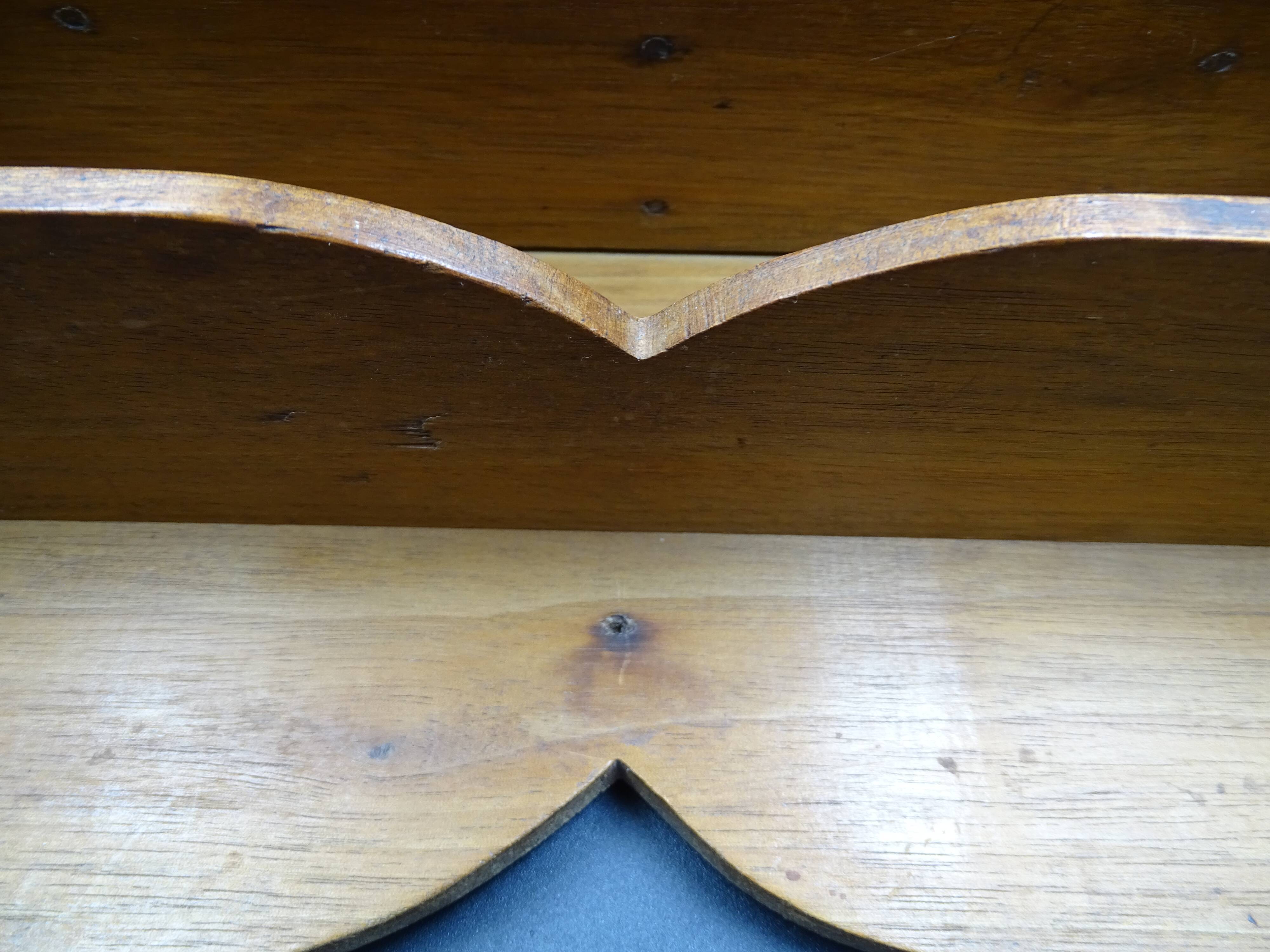 Walnut wall shelf, circa 1920/1930