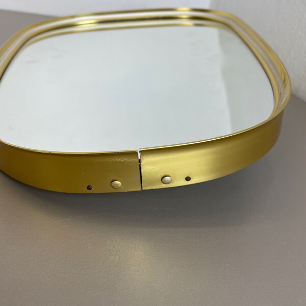 Miroir de table en laiton Vereinigte Werkstätten Munich, Allemagne années 1950
