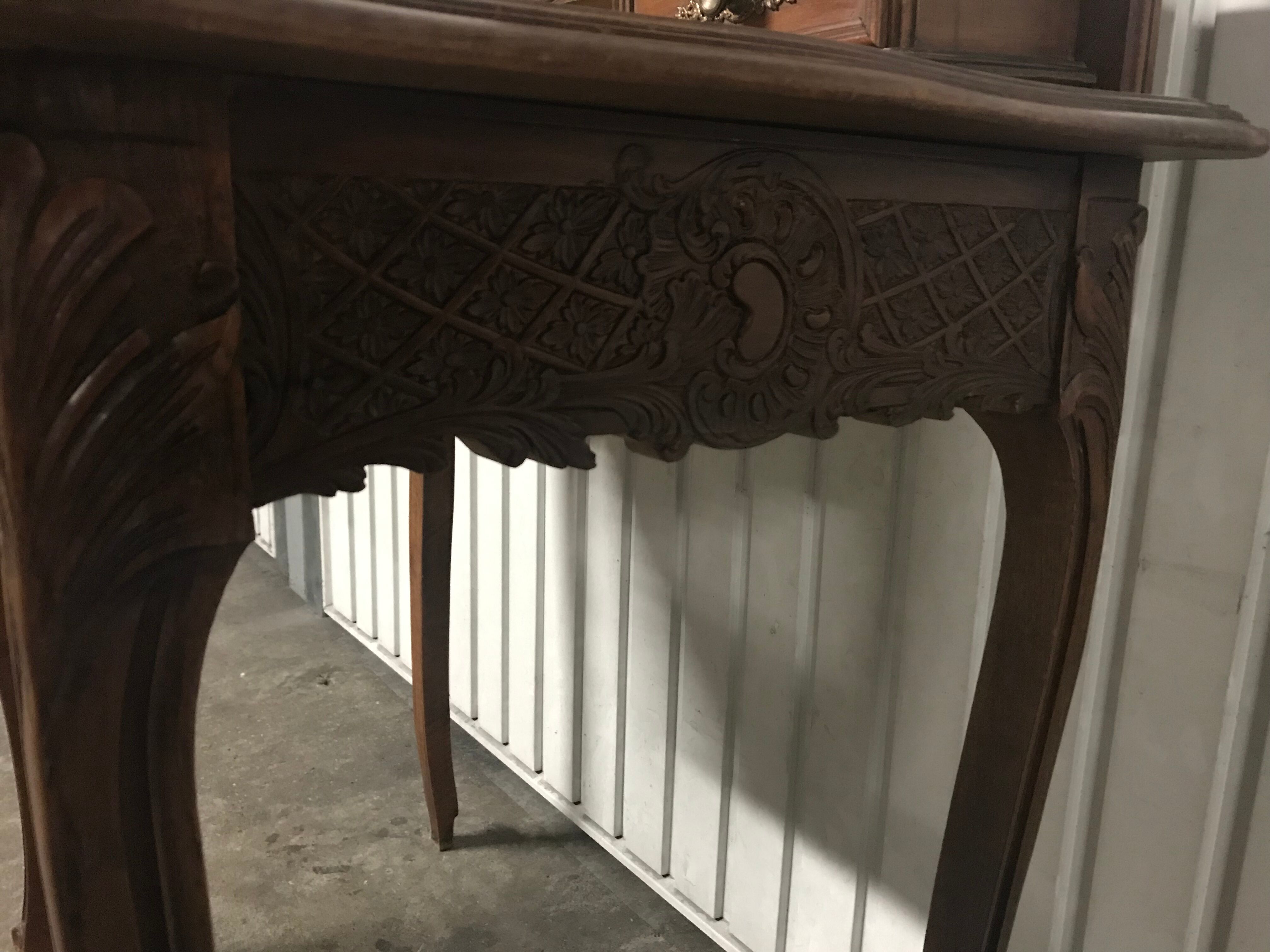 Coiffeuse Louis XV chêne