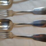 8 cutlery in silver metal, model Cluny/Valois/Vieux Paris