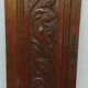 Pair of antique carved oak wood door panels