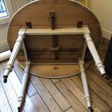 Antique folding round table