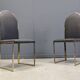 Vintage brass dining chairs by Belgochrom, 1970s