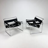 Set of 2 Wassily B3 Chairs by Marcel Breuer, 1980s