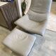 Mantis leather lounge chair ottoman footrest Gerard Van Den Berg 1970