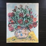 Red bouquet painting