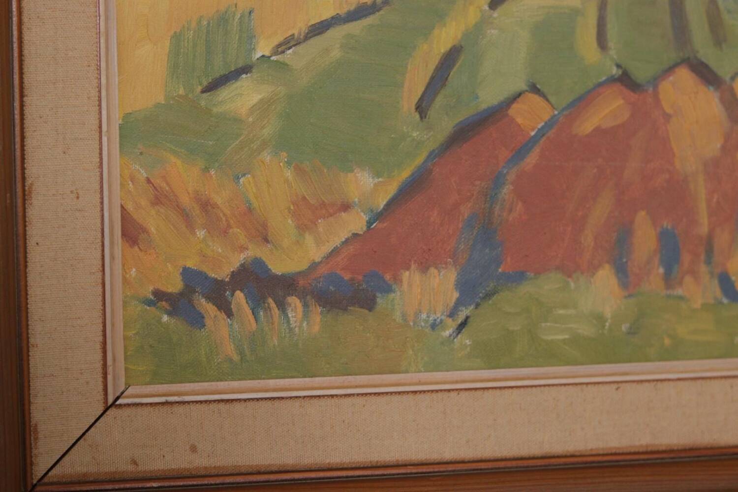 Original Swedish Oil on Canvas – “Landskap” – Vintage & Framed