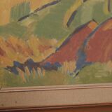 Original Swedish Oil on Canvas – “Landskap” – Vintage & Framed