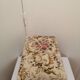 footrest in wood and fabric