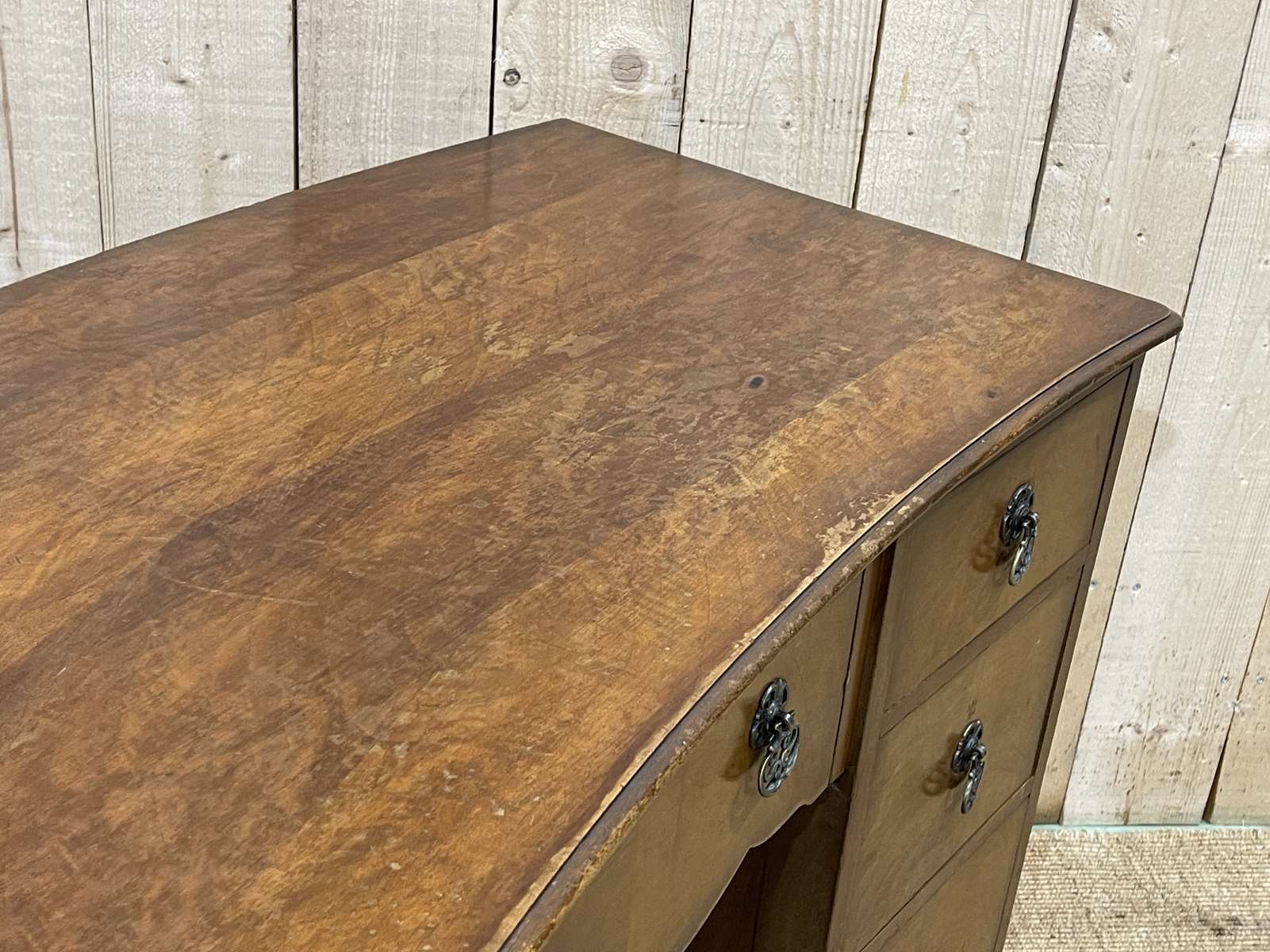 English walnut desk from the 1950s