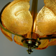 Carl fagerlund mid century pendant lamp brass amber glass orrefors 1960s chandelier