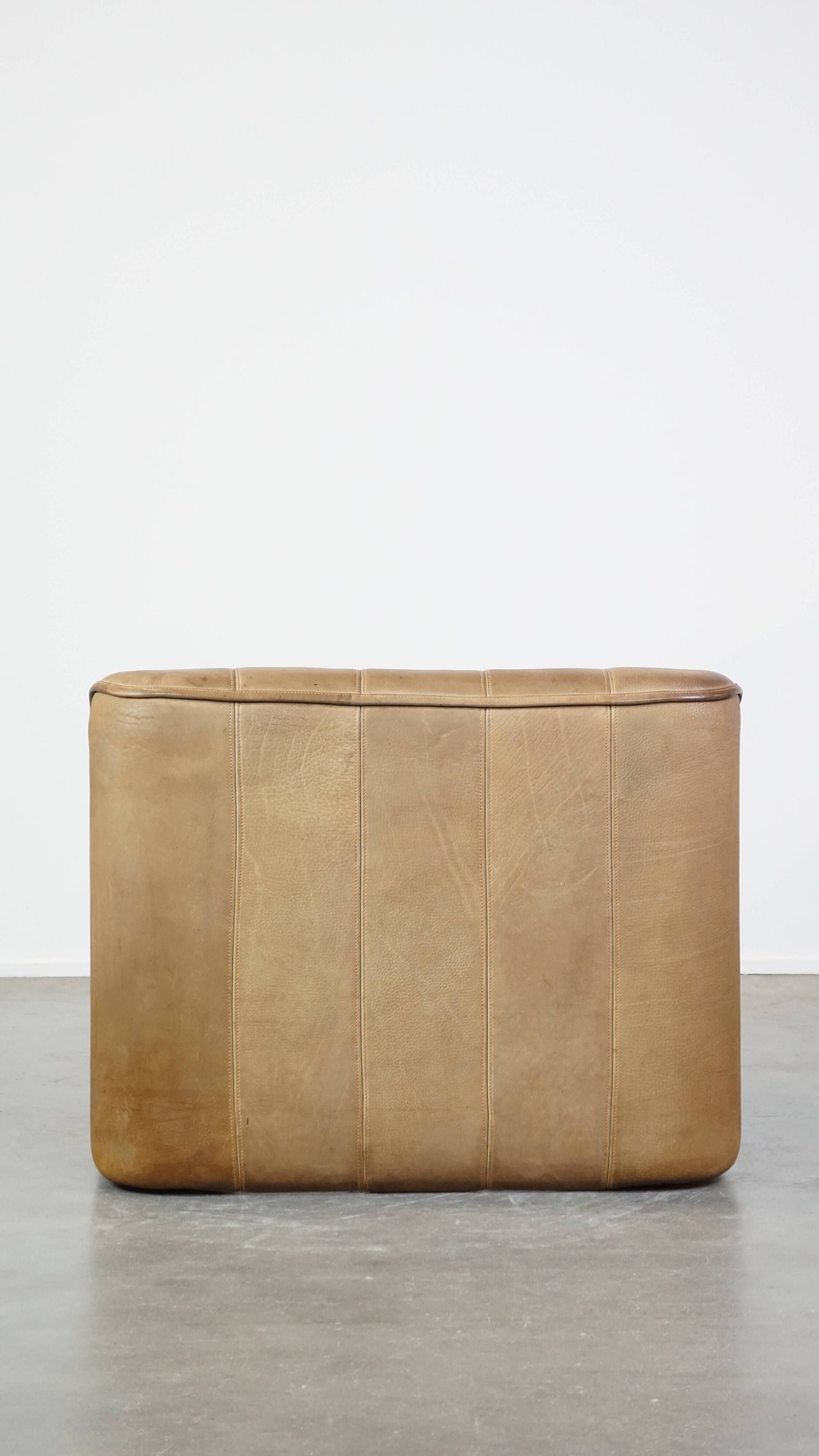 70s vintage buffalo leather design armchair from De Sede model DS44