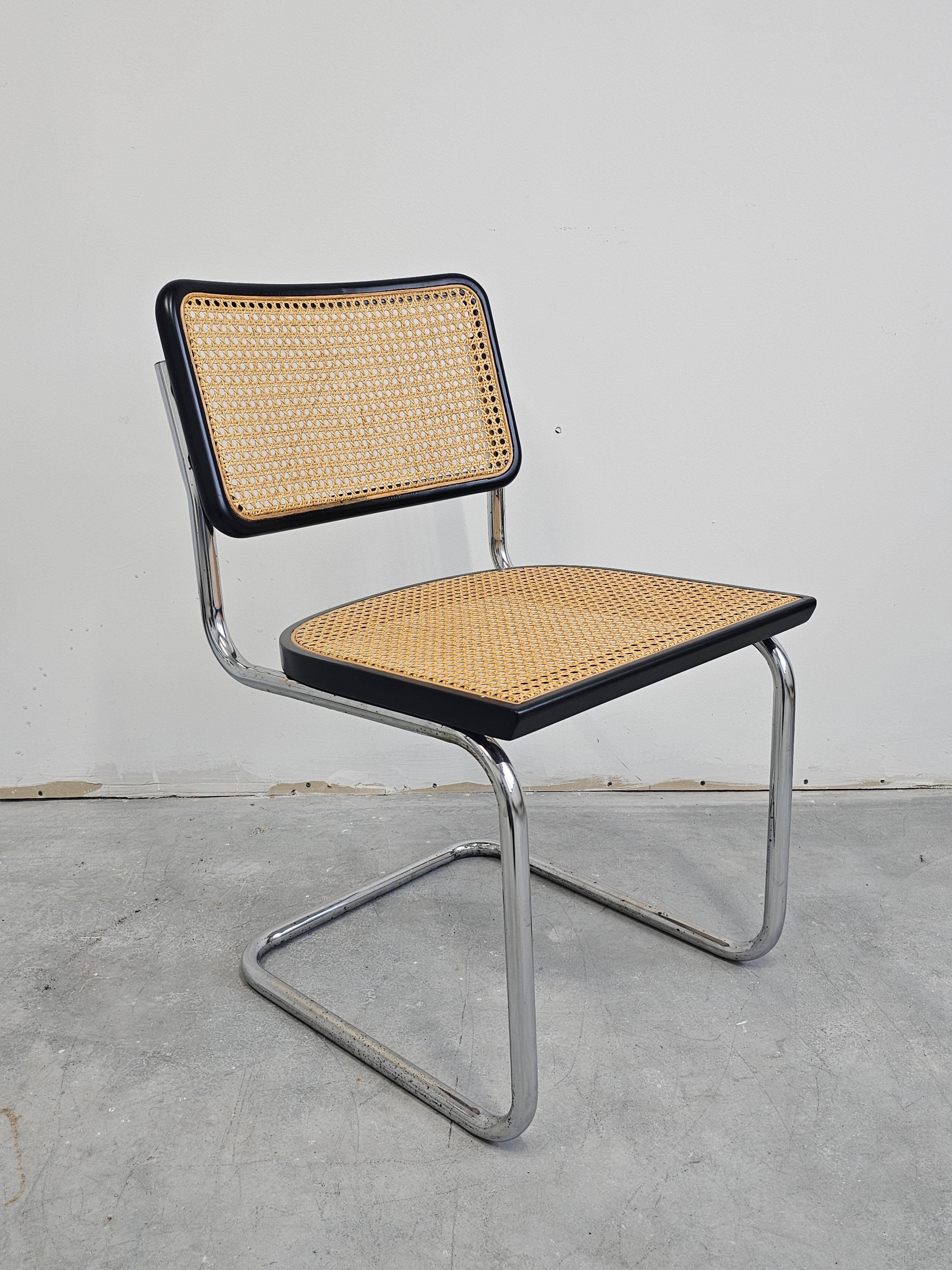 Set of 4 Cesca chairs by Marcel Breuer attributed to Gavina, 1960s