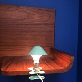 Lampe pince / liseuse champignon vert menthe vintage , 1960