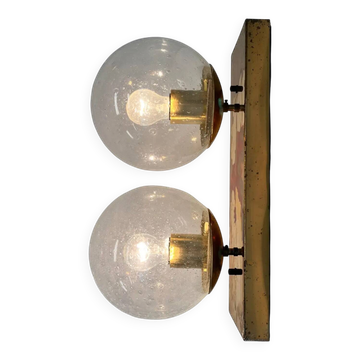 Midcentury brass wall or ceiling lamp by Kamenicky Senov, 1970s