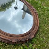 Old wood carved mirror 51 x 37