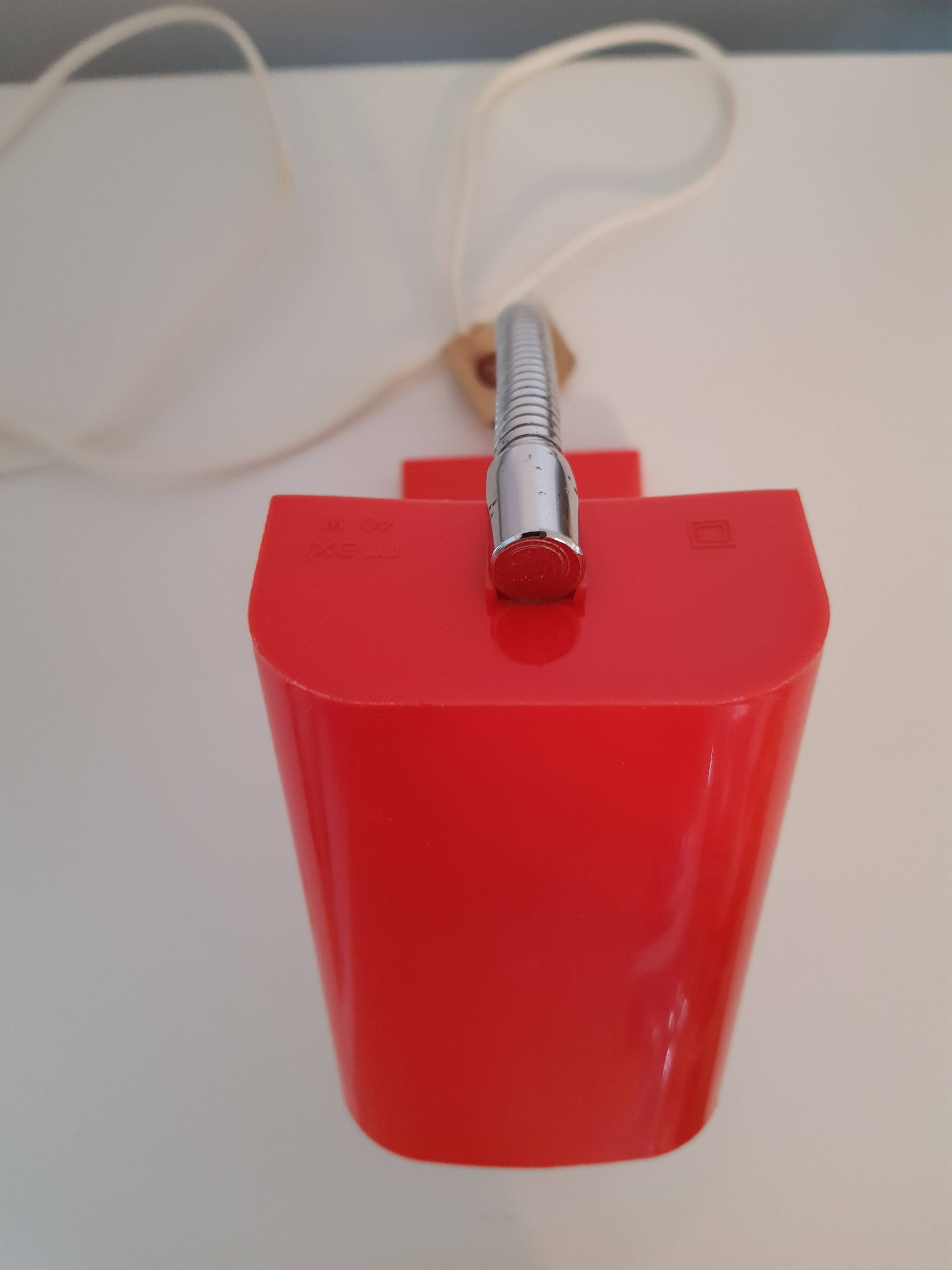 Mini lampe de bureau plastique orange