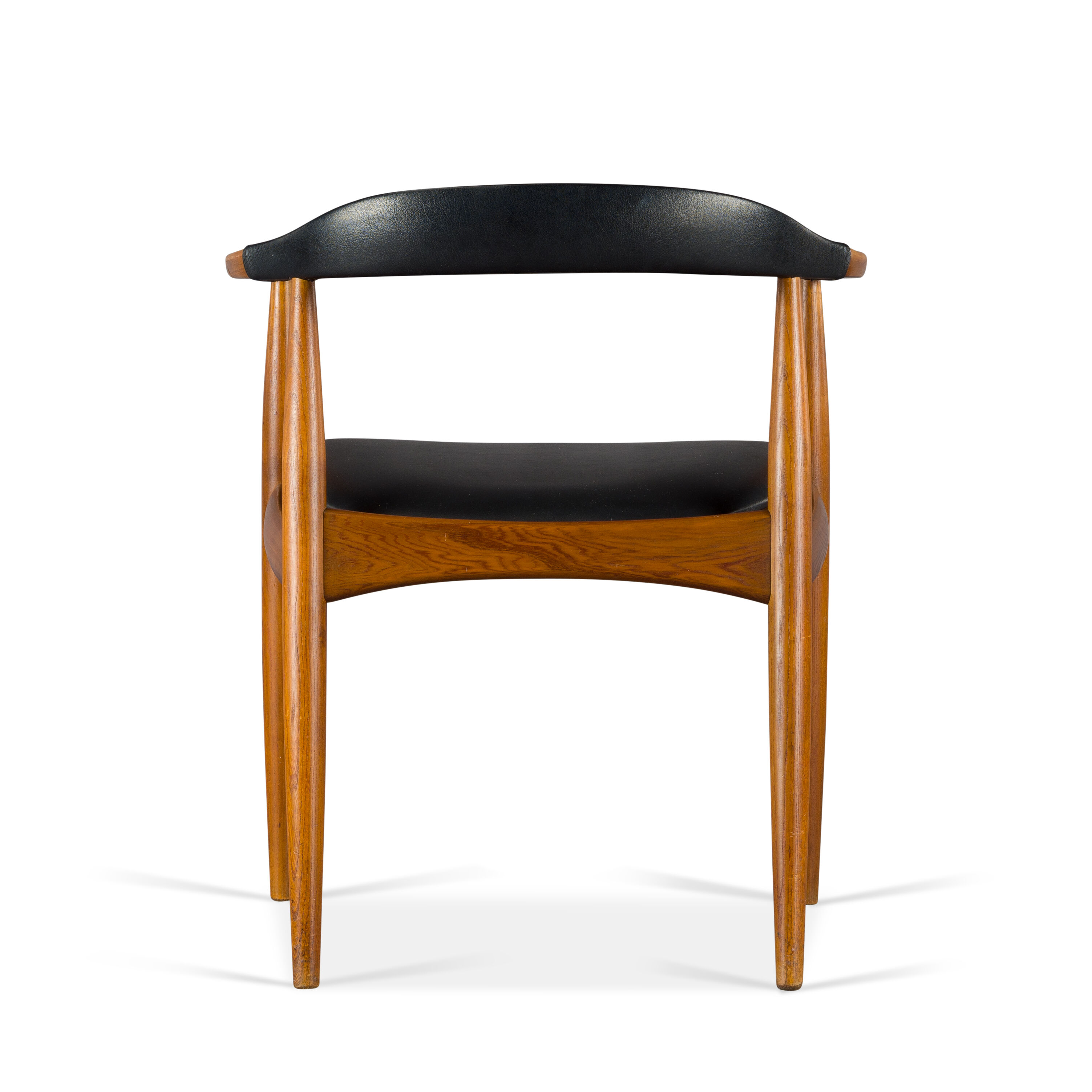 Danish elm & leather armchair by Illum Wikkelsø for Niels Eilersen, 1950s